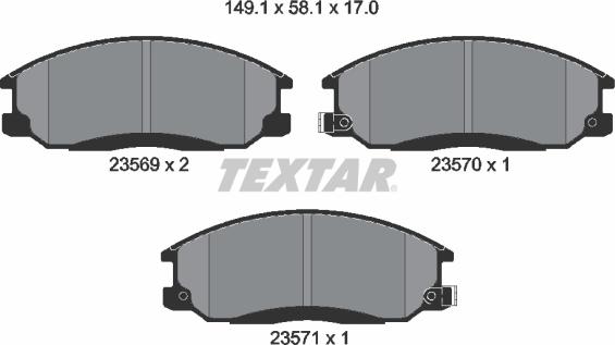 Textar 2356901 - Set placute frana,frana disc aaoparts.ro