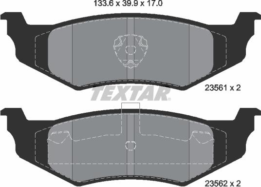 Textar 2356102 - Set placute frana,frana disc aaoparts.ro