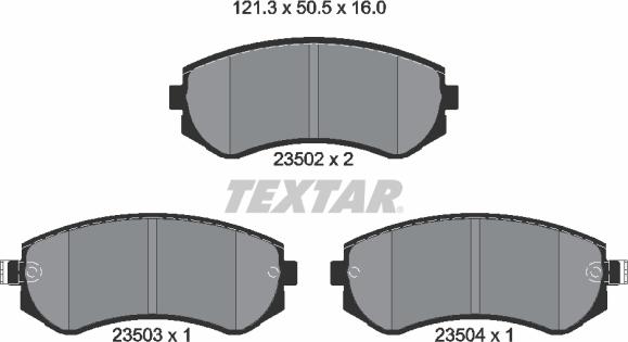 Textar 2350201 - Set placute frana,frana disc aaoparts.ro