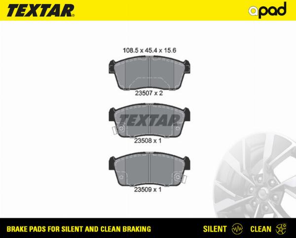 Textar 2350701SC - Set placute frana,frana disc aaoparts.ro