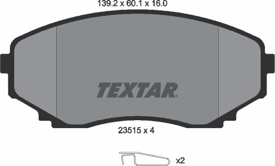 Textar 2351501 - Set placute frana,frana disc aaoparts.ro