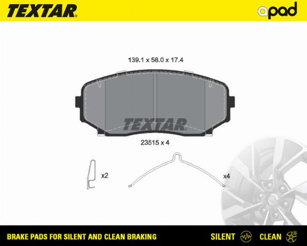 Textar 2351503SC - Set placute frana,frana disc aaoparts.ro