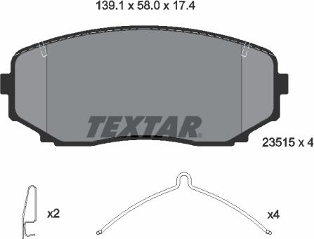 Textar 2351503 - Set placute frana,frana disc aaoparts.ro