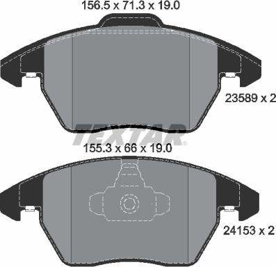 Textar 2358901 - Set placute frana,frana disc aaoparts.ro