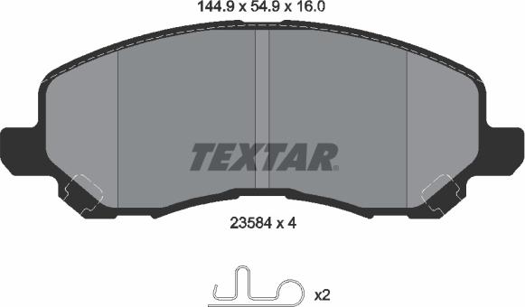 Textar 2358401 - Set placute frana,frana disc aaoparts.ro