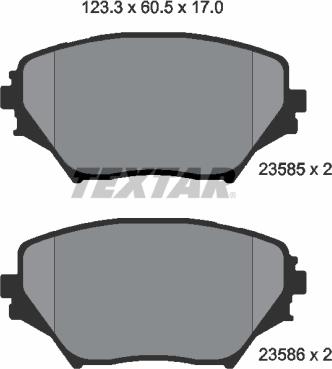 Textar 2358501 - Set placute frana,frana disc aaoparts.ro