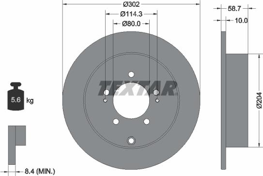 Textar 92167000 - Disc frana aaoparts.ro