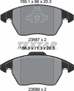 Textar 2358704 - Set placute frana,frana disc aaoparts.ro