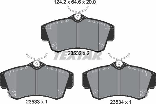 Textar 2353202 - Set placute frana,frana disc aaoparts.ro