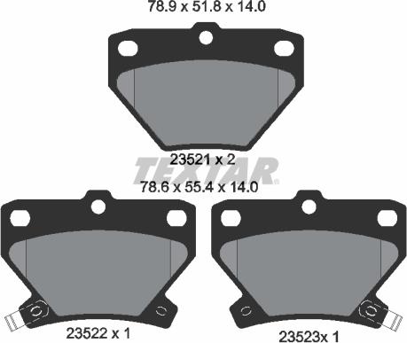 Textar 2352101 - Set placute frana,frana disc aaoparts.ro