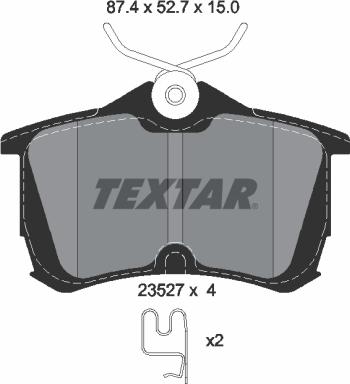 Textar 2352701 - Set placute frana,frana disc aaoparts.ro