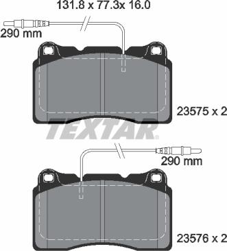 Textar 2357501 - Set placute frana,frana disc aaoparts.ro