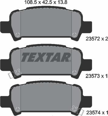 Textar 2357202 - Set placute frana,frana disc aaoparts.ro