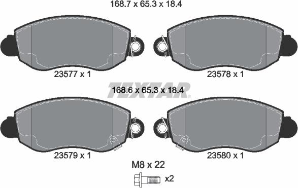 Textar 2357701 - Set placute frana,frana disc aaoparts.ro