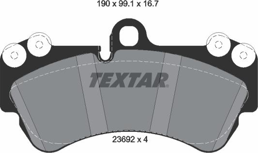 Textar 2369202 - Set placute frana,frana disc aaoparts.ro