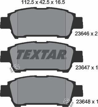 Textar 2364601 - Set placute frana,frana disc aaoparts.ro