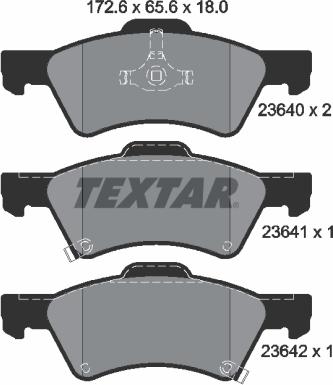 Textar 2364001 - Set placute frana,frana disc aaoparts.ro