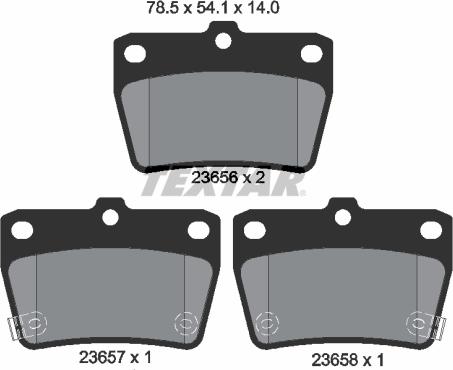 Textar 2365601 - Set placute frana,frana disc aaoparts.ro