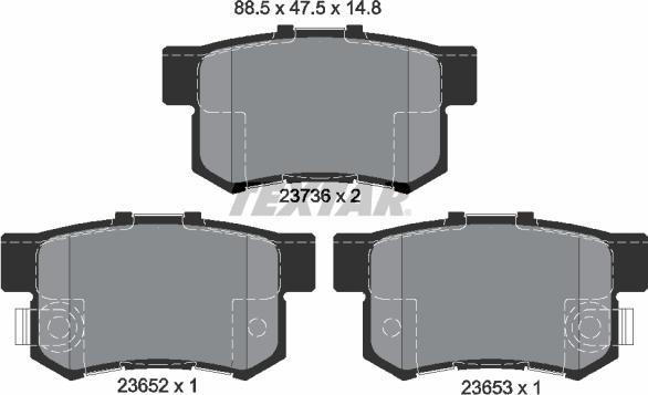 Textar 2365201 - Set placute frana,frana disc aaoparts.ro