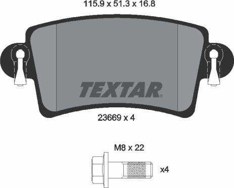 Textar 2366901 - Set placute frana,frana disc aaoparts.ro