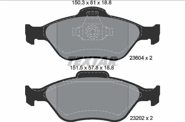 Textar 2360406 - Set placute frana,frana disc aaoparts.ro