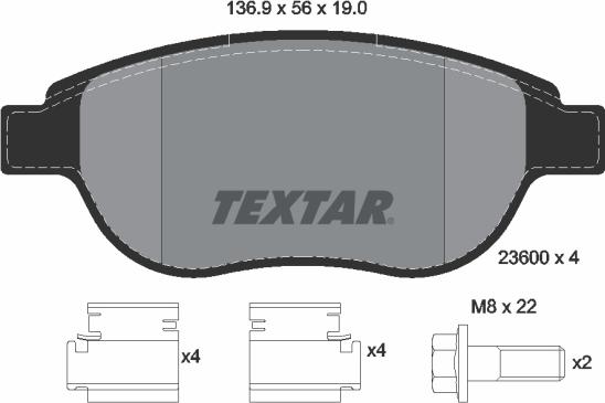 Textar 2360001 - Set placute frana,frana disc aaoparts.ro