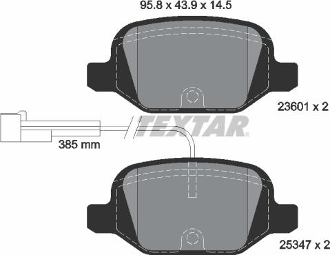 Textar 2360104 - Set placute frana,frana disc aaoparts.ro