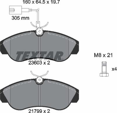 Textar 2360301 - Set placute frana,frana disc aaoparts.ro