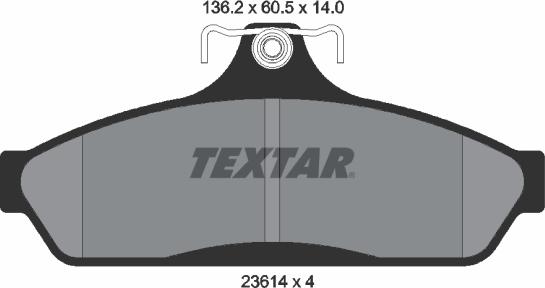 Textar 2361401 - Set placute frana,frana disc aaoparts.ro