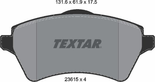 Textar 2361501 - Set placute frana,frana disc aaoparts.ro