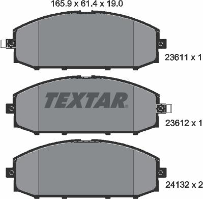 Textar 2361101 - Set placute frana,frana disc aaoparts.ro