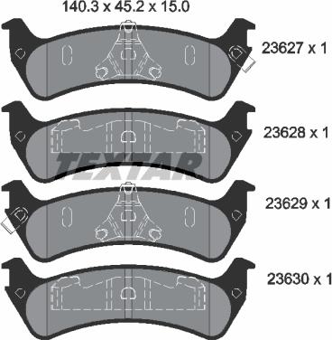 Textar 2362701 - Set placute frana,frana disc aaoparts.ro