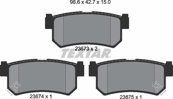 Textar 2367301 - Set placute frana,frana disc aaoparts.ro