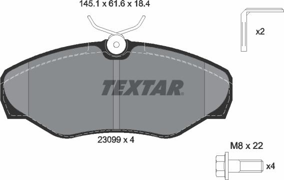 Textar 2309902 - Set placute frana,frana disc aaoparts.ro