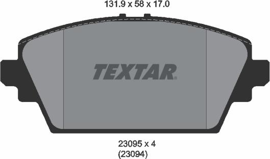 Textar 2309501 - Set placute frana,frana disc aaoparts.ro