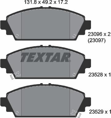 Textar 2309601 - Set placute frana,frana disc aaoparts.ro