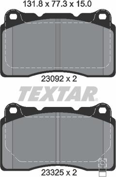 Textar 2309204 - Set placute frana,frana disc aaoparts.ro