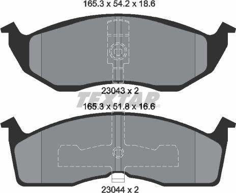 Textar 2304301 - Set placute frana,frana disc aaoparts.ro