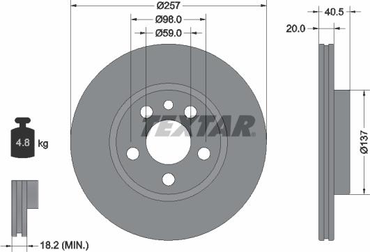 Textar 92088000 - Disc frana aaoparts.ro