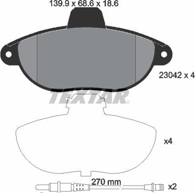 Textar 2304201 - Set placute frana,frana disc aaoparts.ro