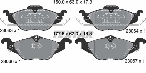 Textar 2306302 - Set placute frana,frana disc aaoparts.ro