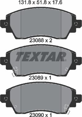 Textar 2308801 - Set placute frana,frana disc aaoparts.ro