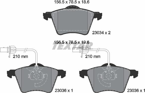 Textar 2303401 - Set placute frana,frana disc aaoparts.ro