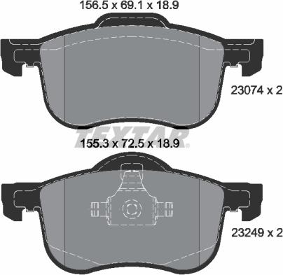 Textar 2307401 - Set placute frana,frana disc aaoparts.ro