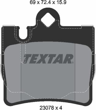 Textar 2307801 - Set placute frana,frana disc aaoparts.ro