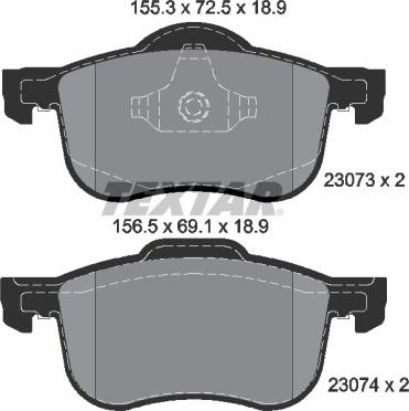 Textar 2307303 - Set placute frana,frana disc aaoparts.ro