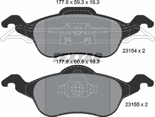 Textar 2315402 - Set placute frana,frana disc aaoparts.ro