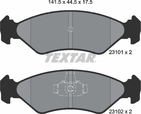 Textar 2310101 - Set placute frana,frana disc aaoparts.ro