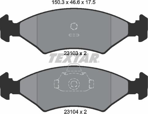 Textar 2310301 - Set placute frana,frana disc aaoparts.ro