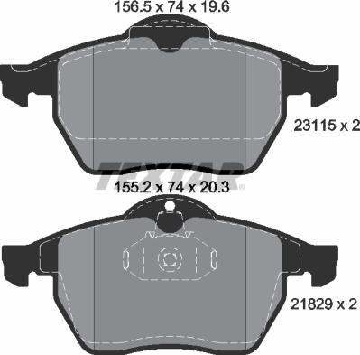 Textar 2311502 - Set placute frana,frana disc aaoparts.ro